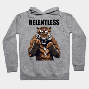 Relentless Motivational Tiger Boxer Gift Hoodie